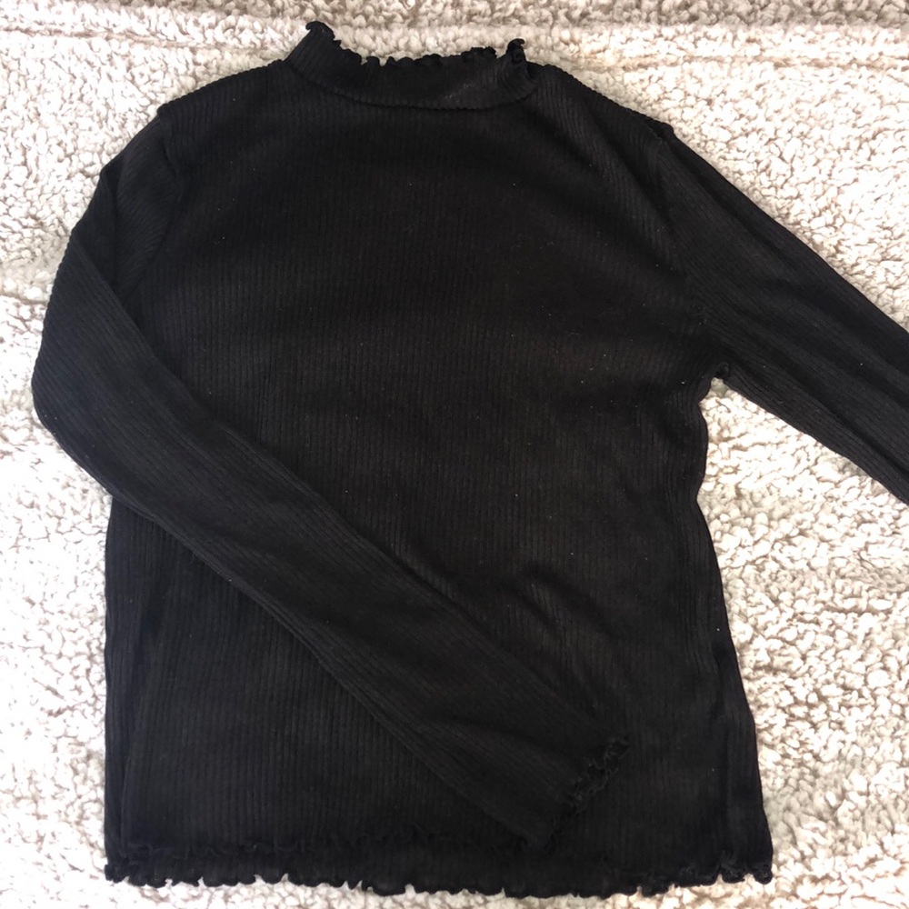 thin black turtleneck